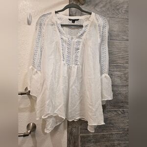 Zac & Rachel White and Blue Blouse